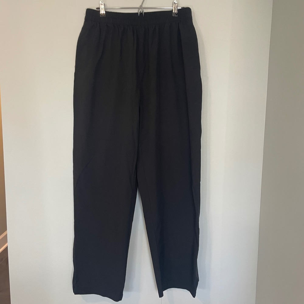 Walter Hagen Men's Black Golf Athletic Track Pants Sz L Elastic Waist Zip Cuffs
